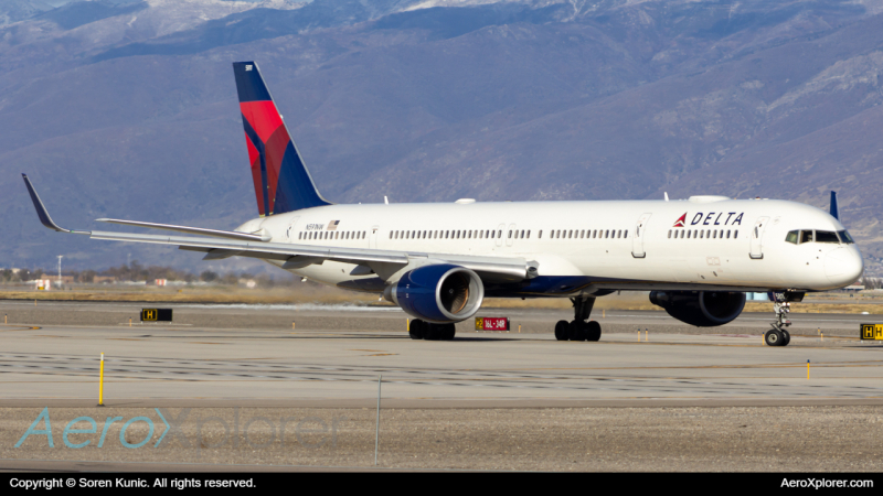 Photo of N591NW - Delta Airlines Boeing 757-300 at SLC on AeroXplorer Aviation Database