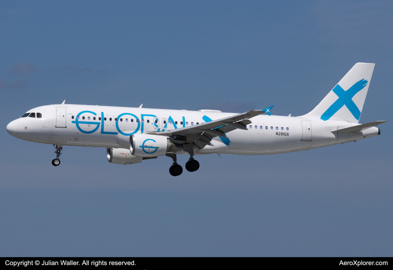 Photo of N281GX - Global X Airbus A320 at SFB on AeroXplorer Aviation Database