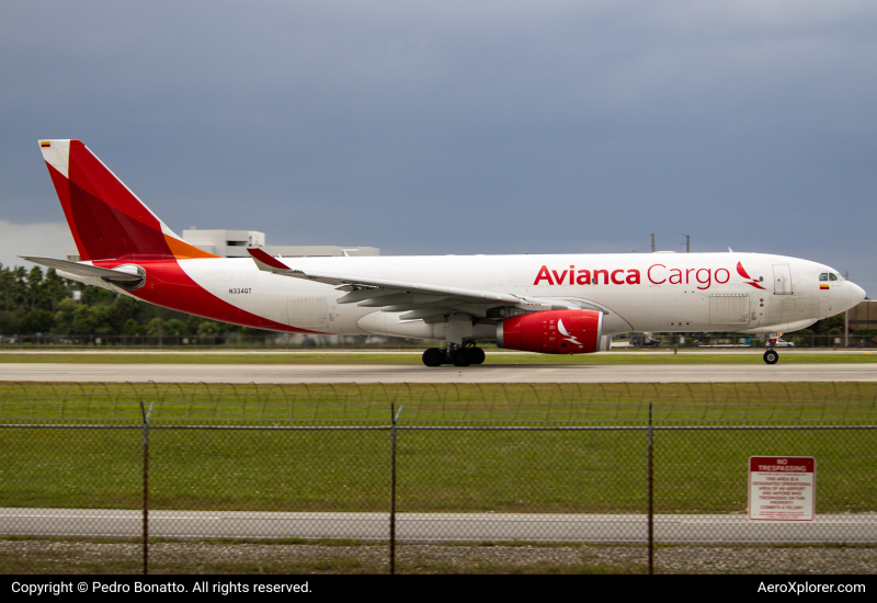 Photo of N334QT - Avianca Cargo Airbus A330-200F at MIA on AeroXplorer Aviation Database