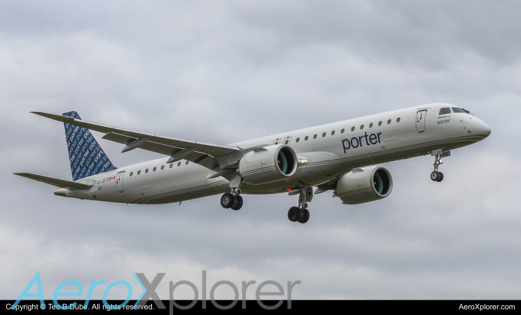 Photo of C-GKXO - Porter Airlines Embraer E195-E2 at YYZ on AeroXplorer Aviation Database