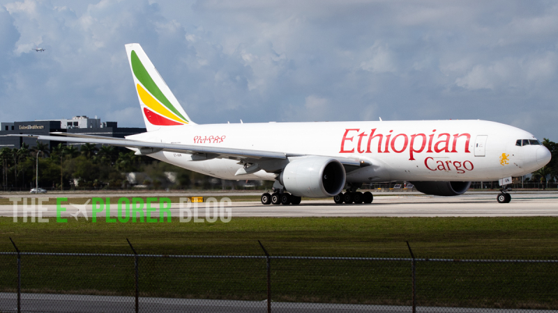 Photo of ET-AVN - Ethiopian Cargo Boeing 777-F at MIA on AeroXplorer Aviation Database