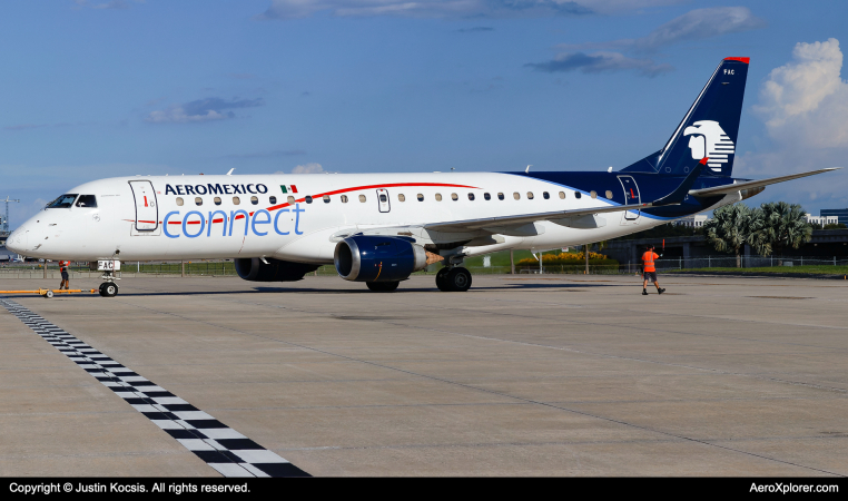 Photo of XA-FAC - Aeromexico Connect Embraer E190 at TPA on AeroXplorer Aviation Database