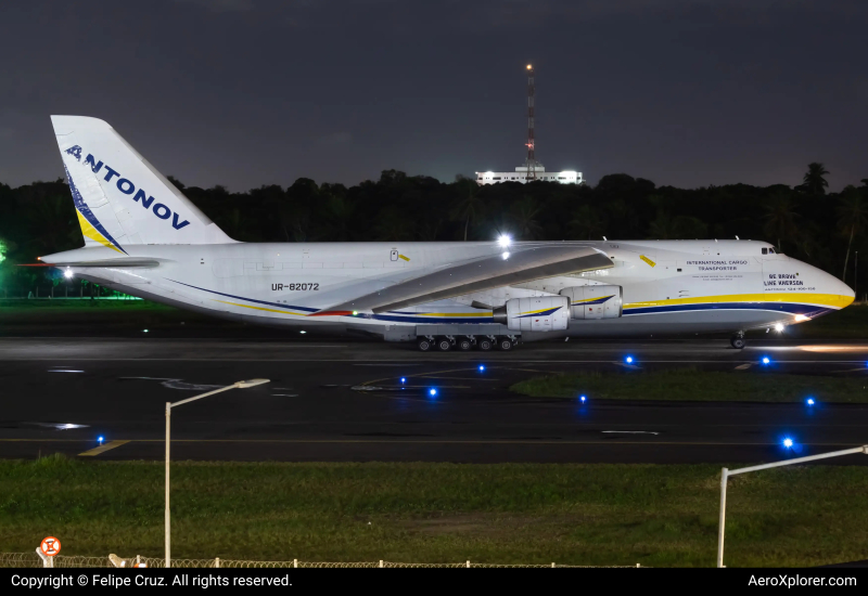 Photo of UR-82072 - Antonov Airlines Antonov AN-124 at SSA on AeroXplorer Aviation Database