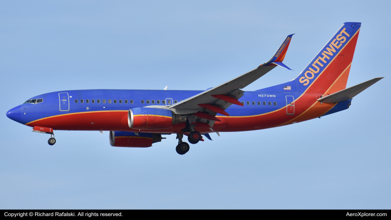 Photo of N273WN - Southwest Airlines Boeing 737-700 at ORD on AeroXplorer Aviation Database