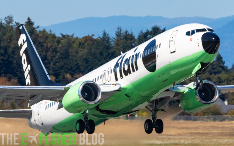 Photo of C-FFLC - Flair Airlines Boeing 737-800 at YYJ on AeroXplorer Aviation Database