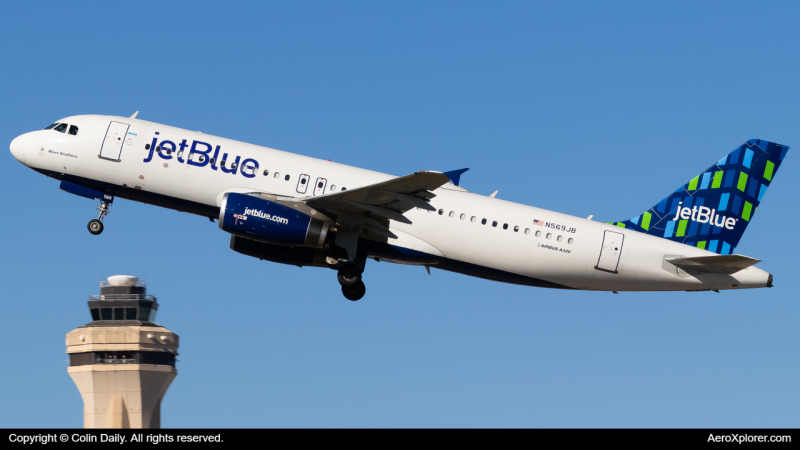 Photo of N569JB - JetBlue Airways Airbus A320 at MIA on AeroXplorer Aviation Database