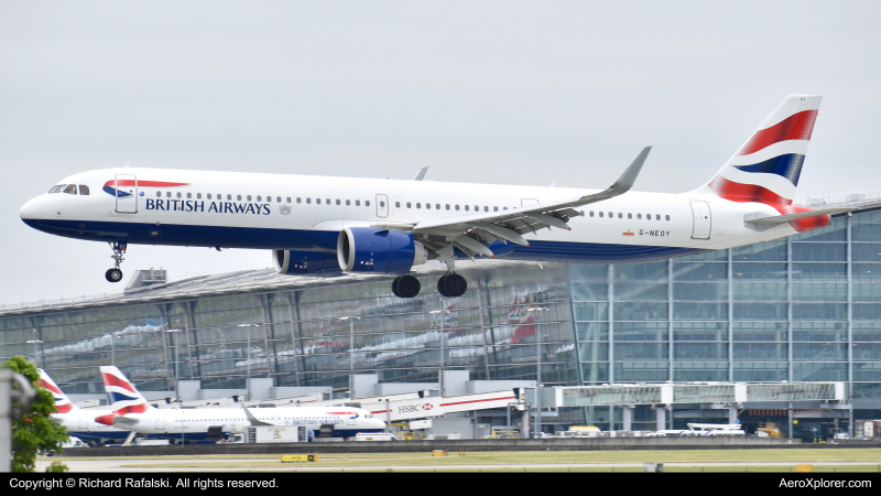 Photo of G-NEOY - British Airways Airbus A321NEO at LHR on AeroXplorer Aviation Database