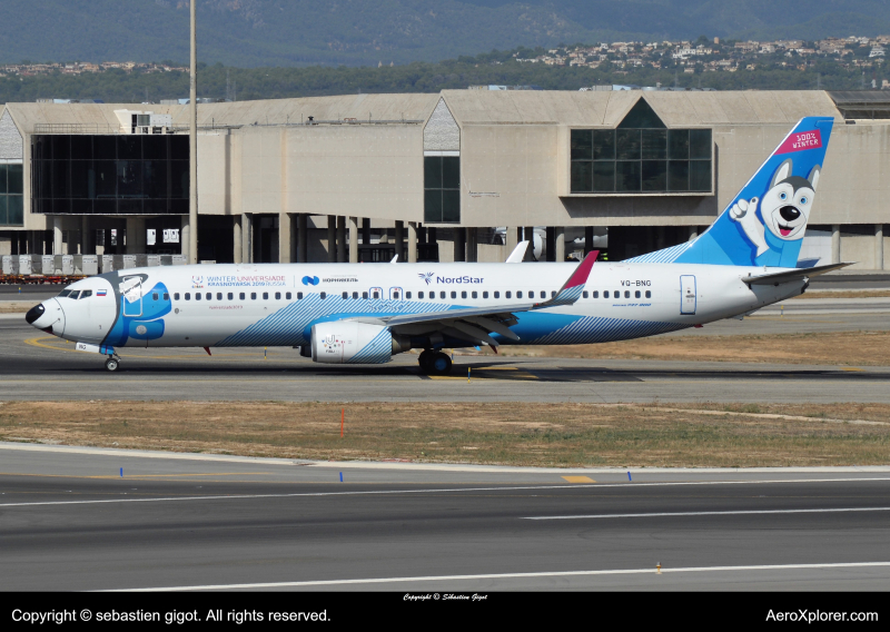 Photo of VQ-BNG - Nordstar Boeing 737-800 at pmi on AeroXplorer Aviation Database