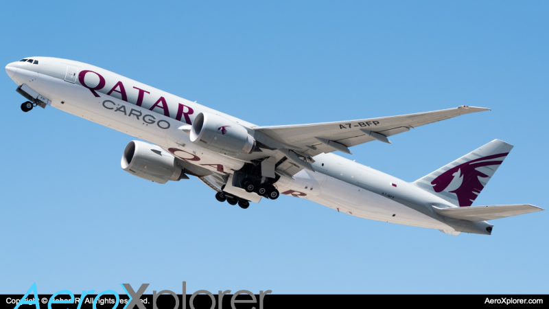 Photo of A7-BFP - Qatar Air Cargo Boeing 777-F at LAX on AeroXplorer Aviation Database