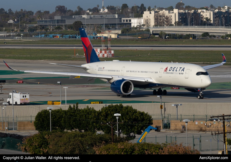 Photo of N515DN - Delta Airlines Airbus A350-900 at LAX on AeroXplorer Aviation Database