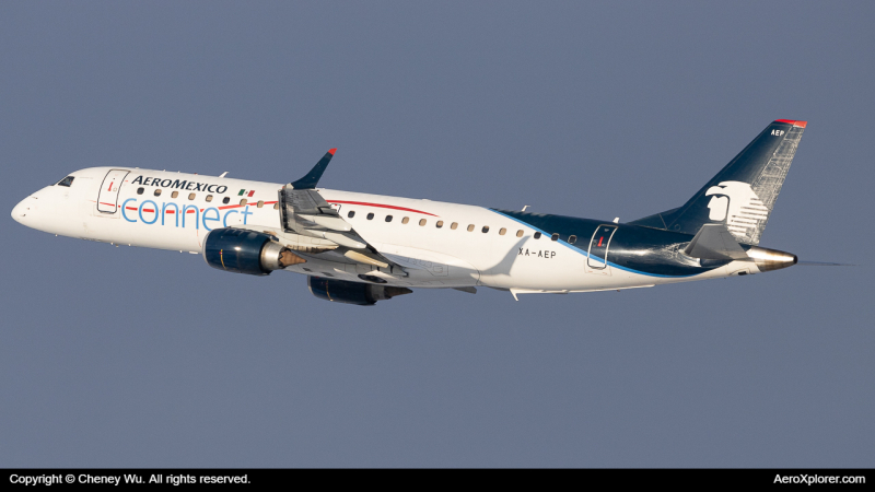Photo of XA-AEP - Aeromexico Connect Embraer E190 at DTW on AeroXplorer Aviation Database