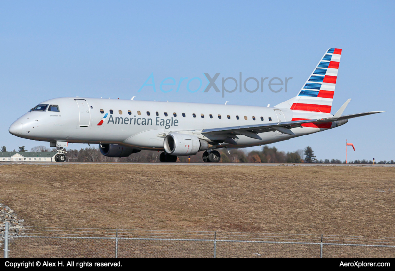 Photo of N126HQ - American Eagle Embraer E175 at MHT on AeroXplorer Aviation Database
