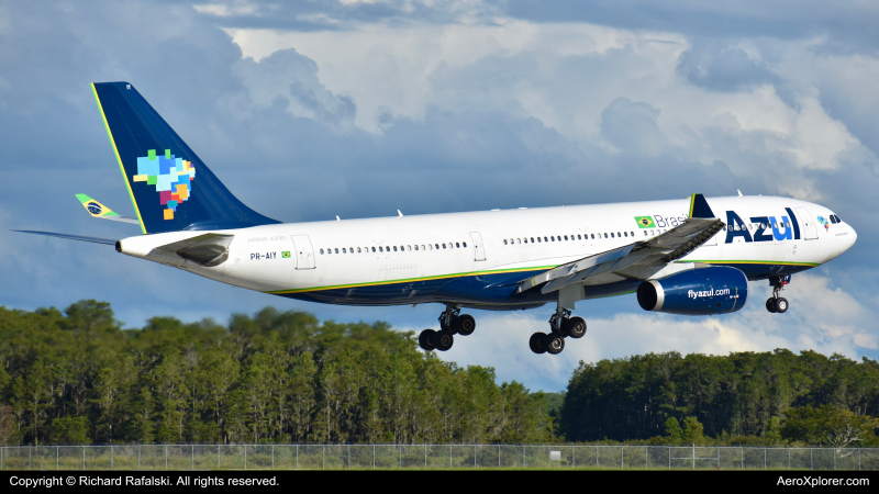 Photo of PR-AIY - Azul  Airbus A330-200 at MCO on AeroXplorer Aviation Database