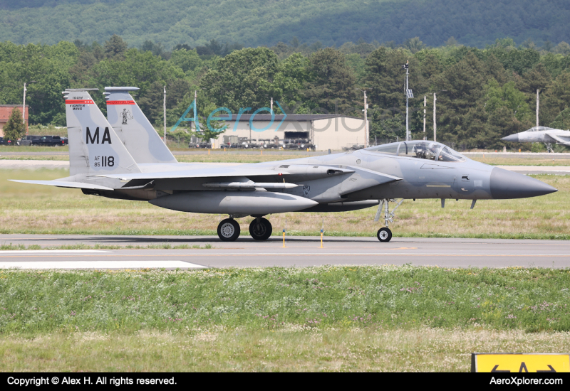Photo of 85-0118 - USAF - United States Air Force McDonnell Douglas F-15 Eagle at BAF on AeroXplorer Aviation Database
