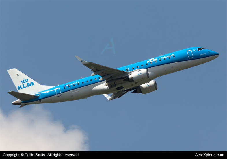 Photo of PH-EXD - KLM CityHopper Embraer E190 at AMS on AeroXplorer Aviation Database