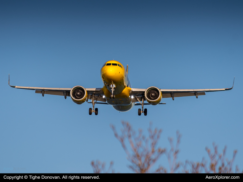 Photo of N944NK - Spirit Airlines Airbus A320NEO at BOS on AeroXplorer Aviation Database