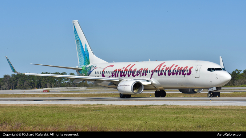 Photo of 9Y-KIN - Caribbean Airlines Boeing 737-800 at MCO on AeroXplorer Aviation Database