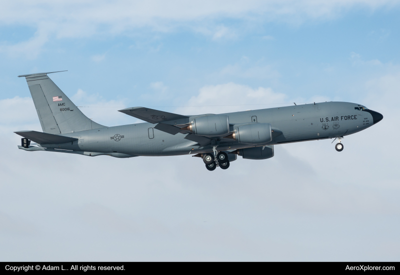 Photo of 58-0016 - USAF - United States Air Force Boeing KC-135 Stratotanker at BIL on AeroXplorer Aviation Database