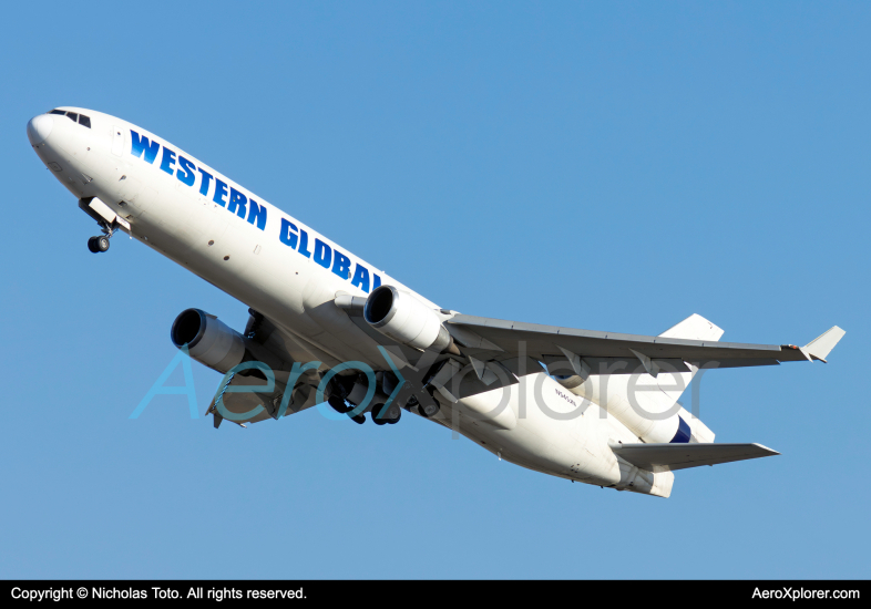 Photo of N545JN - Western Global Airlines McDonnell Douglas MD-11F at PHL on AeroXplorer Aviation Database