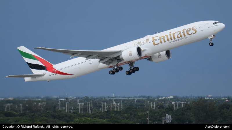Photo of A6-ECK - Emirates Boeing 777-300ER at FLL on AeroXplorer Aviation Database