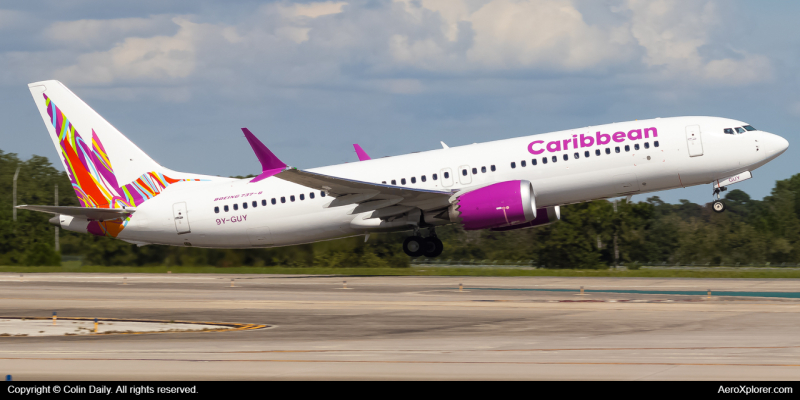 Photo of 9Y-GUY - Caribbean Airlines Boeing 737 MAX 8 at MCO on AeroXplorer Aviation Database