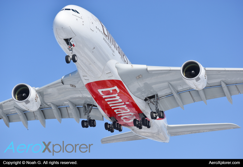 Photo of A6-EUF - Emirates Airbus A380-800 at YYZ on AeroXplorer Aviation Database