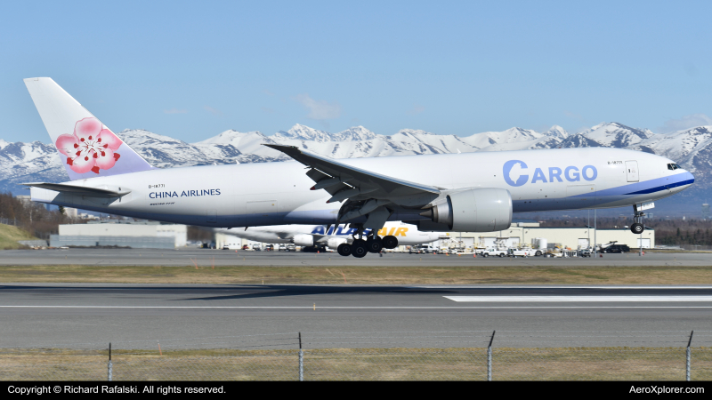 Photo of B-18771 - China Airlines Cargo Boeing 777-F at ANC on AeroXplorer Aviation Database