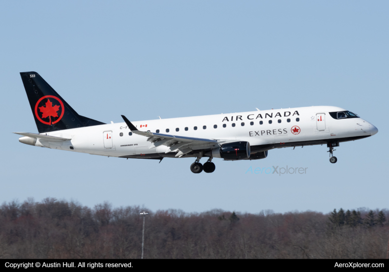 Photo of C-FEKJ - Air Canada Express Embraer E175 at PIT on AeroXplorer Aviation Database
