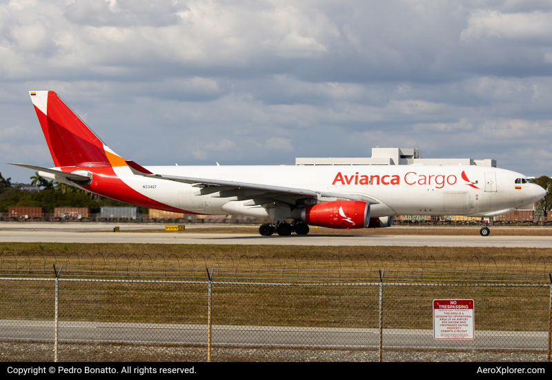 Photo of N334QT - Avianca Cargo Airbus A330-200F at MIA on AeroXplorer Aviation Database