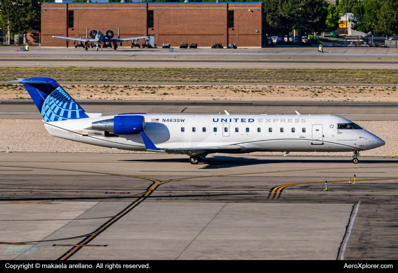 Photo of N463SW - United Express Mitsubishi CRJ-200 at BOI on AeroXplorer Aviation Database