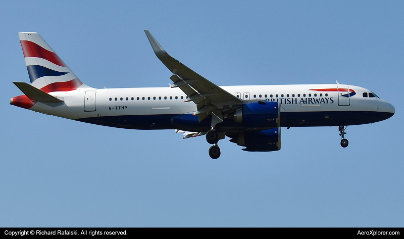Photo of G-TTNP - British Airways Airbus A320NEO at LHR on AeroXplorer Aviation Database