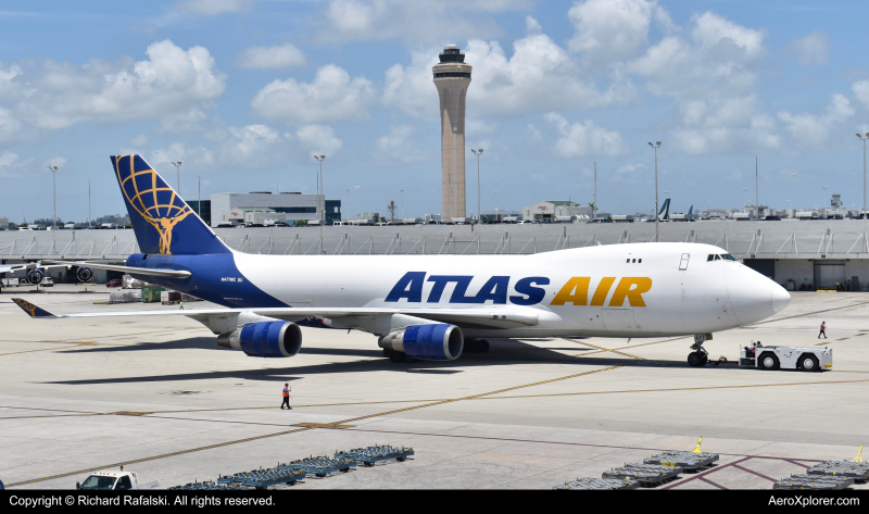 Photo of N477MC - Atlas Air Boeing 747-400F at MIA on AeroXplorer Aviation Database