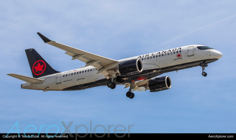 Photo of C-GTZH - Air Canada Airbus A220-300 at YYZ on AeroXplorer Aviation Database