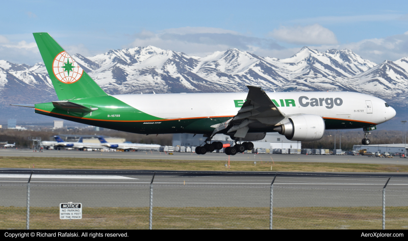 Photo of B-16789 - EVA Air Cargo Boeing 777-F at ANC on AeroXplorer Aviation Database