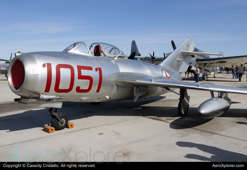 Photo of N87CN - Planes of Fame Mikoyan-Gurevich MiG-15 at YUM on AeroXplorer Aviation Database