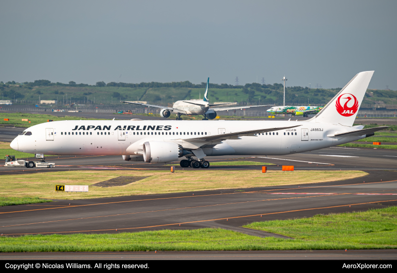 Photo of JA863J - Japan Airlines Boeing 787-9 at HND on AeroXplorer Aviation Database