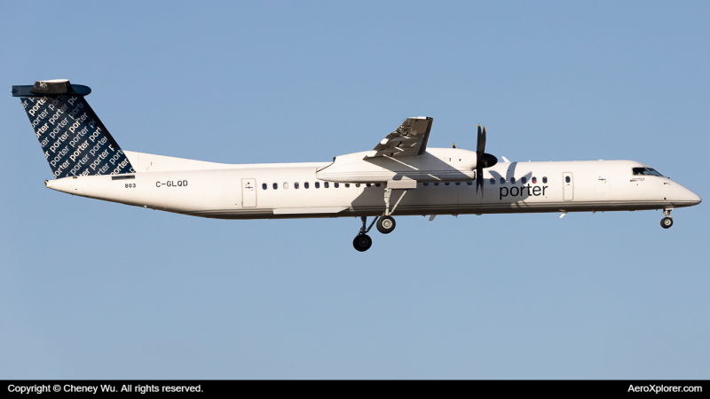 Photo of C-GLQD - Porter Airlines De Havilland Dash-8 q400 at EWR on AeroXplorer Aviation Database