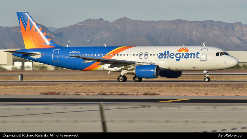 Photo of N203NV - Allegiant Air Airbus A320 at AZA on AeroXplorer Aviation Database