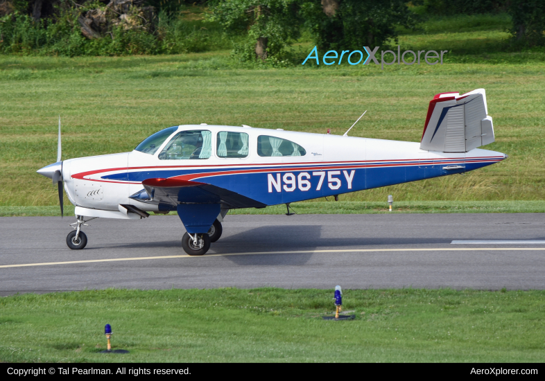 Photo of N9675Y - PRIVATE Beechcraft 35 Bonanza  at CGS on AeroXplorer Aviation Database