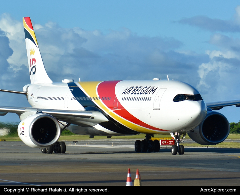 Photo of OO-ABG - Air Belgium Airbus A330-900 at PUJ on AeroXplorer Aviation Database