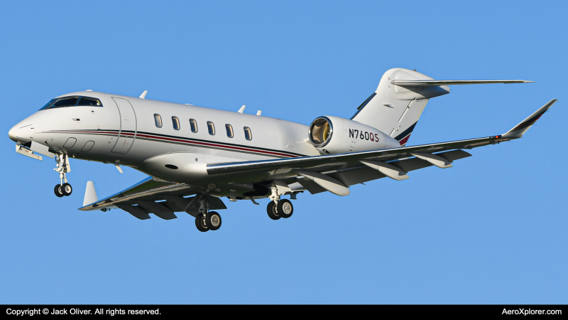 Photo of N760QS - NetJets Bombardier Challenger 350  at LAX on AeroXplorer Aviation Database