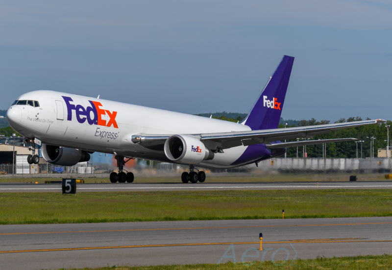 Photo of N163FE - FedEx Boeing 767-300F at MHT on AeroXplorer Aviation Database