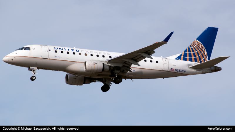 Photo of N655RW - United Express Embraer E170 at ORD on AeroXplorer Aviation Database