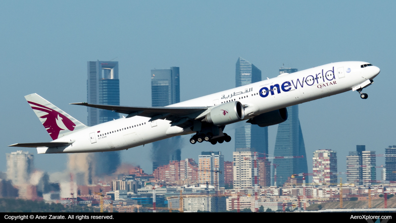 Photo of A7-BAB - Qatar Airways Boeing 777-300ER at MAD on AeroXplorer Aviation Database