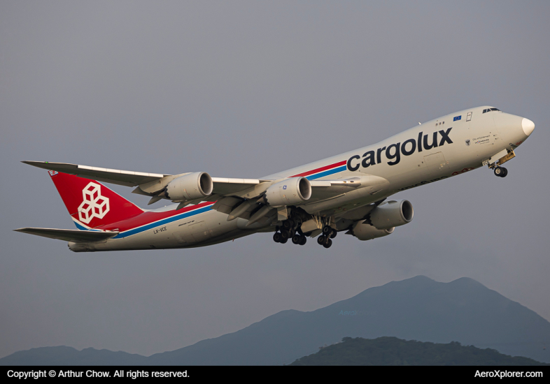 Photo of LX-VCE - CargoLux Boeing 747-8F at HKG on AeroXplorer Aviation Database