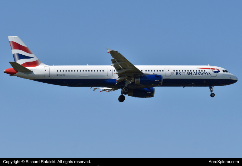 Photo of G-EUXC - British Airways Airbus A321-200 at LHR on AeroXplorer Aviation Database