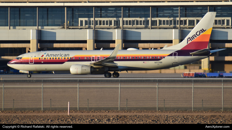 Photo of N917NN - American Airlines Boeing 737-800 at PHX on AeroXplorer Aviation Database