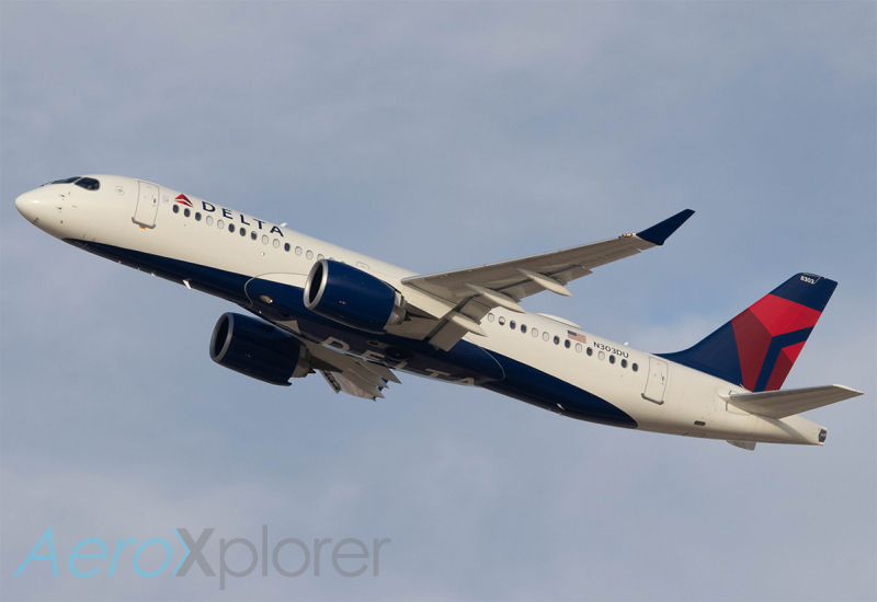 Photo of N303DU - Delta Airlines Airbus A220-300 at ORD on AeroXplorer Aviation Database