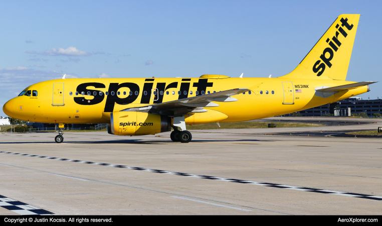 Photo of N531NK - Spirit Airlines Airbus A319 at TPA on AeroXplorer Aviation Database