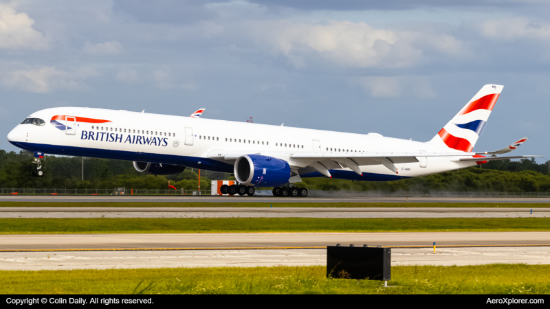 Photo of G-XWBK - British Airways Airbus A350-1000 at MCO on AeroXplorer Aviation Database